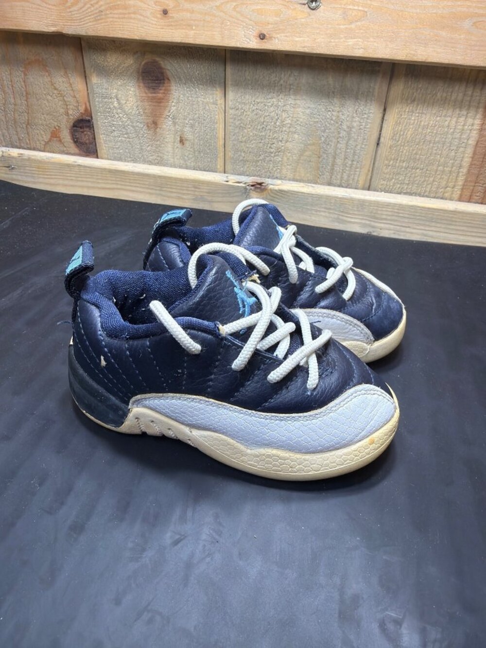 Nike Air Jordan 12 Retro Obsidian Navy White Toddler Boys Sneakers Shoes Size 6C